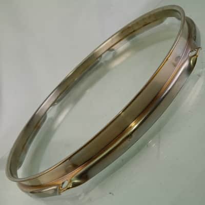 Ludwig 12" 6Lug BRASS Tom Drum Rim/Hoop Triple-Flange Vintage 50s Nickel WFL NOB image 2