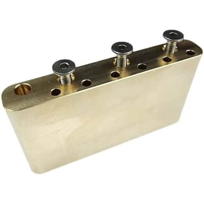 Electric guitar bridge pure copper brass base stainless steel base image 3
