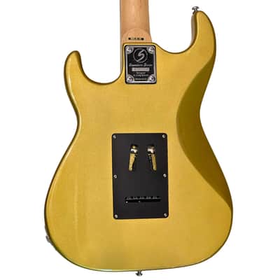Samick MB-1/MG Greg Bennett Malibu Series S-Style Electric Guitar - Gold (Used) image 7