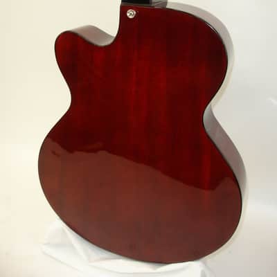 Hagstrom HL550 Hollow-Body Jazz Electric Guitar, Matte Natural Mahogany w/ Case HL-550 image 16