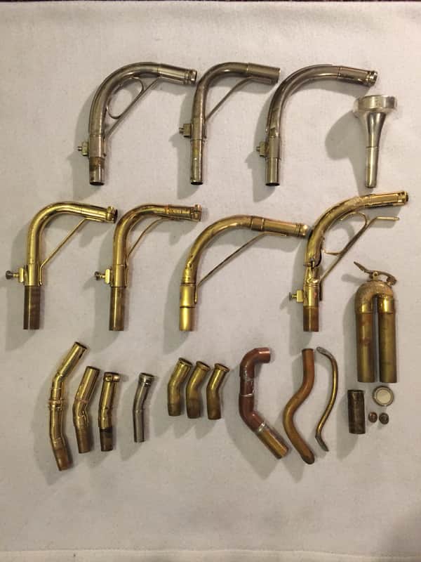 Used Sousaphone Necks, Bits, Braces, Tuning Slide, Mouthpiece Great Condition image 1