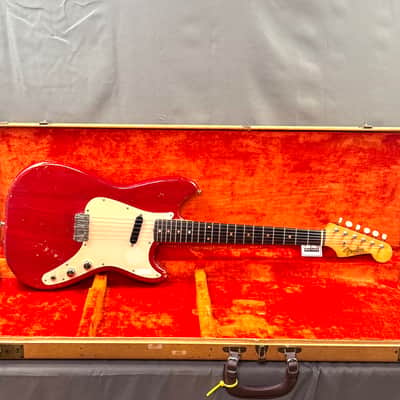 Fender Pre CBS L Series Musicmaster Slab Board 1964 - 4 Rare Mahogany Body Cherry Finish image 1