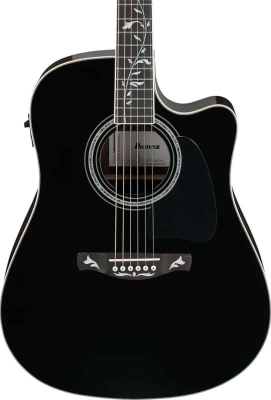 Ibanez AW391RCE European Exclusive Artwood Dreadnought Acoustic-Electric Guitar, Solid Spruce Top, Black image 1
