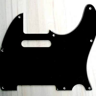 Pickguard Telecaster Black 3ply 8 holes image 1