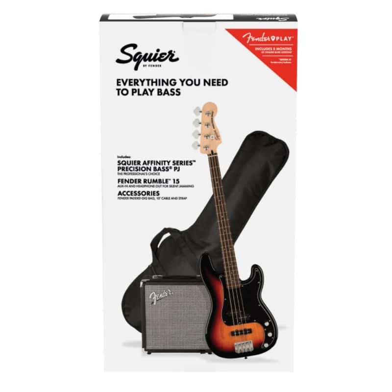 Squier Affinity Precision Bass PJ Pack with Rumble 15 Combo, Gig Bag image 1