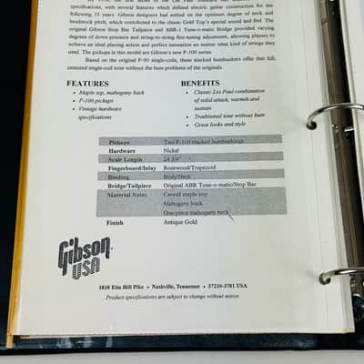 Gibson Historic Dealer Binder 1992 image 5