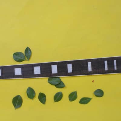 Unfinished Electric Guitar Ebony Fretboard 22 Fret Guitar Neck 24.75 Inch White Block Inlay (22fret 24.75 inch) image 6