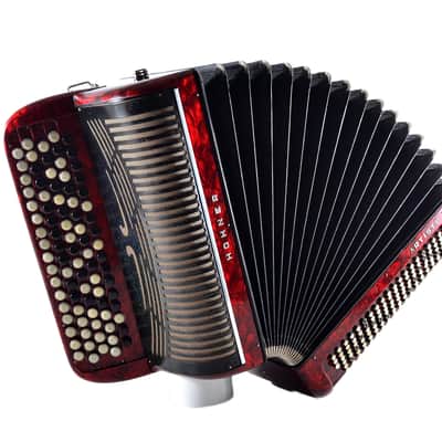 Rare Old/Vintage Top German Made Chromatic C System Button Accordion Hohner Artiste V - 120 bass + Brand New Petrof Straps - Golden Era image 14