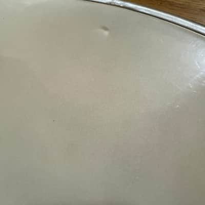 Slingerland Vintage 60s Era 28 Inch Bass Drum Logo Head Smooth White Ambassador Weight NOS image 5