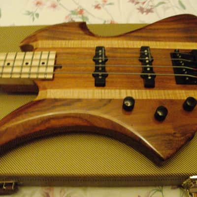 Warmoth Mockingbird Exotic Classic African Tulip Laquered. image 1