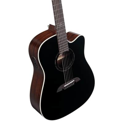 Alvarez AD70CE BLACK Dreadnought Guitar with Cutaway/Pickup - Black (NEW DEMO) image 9