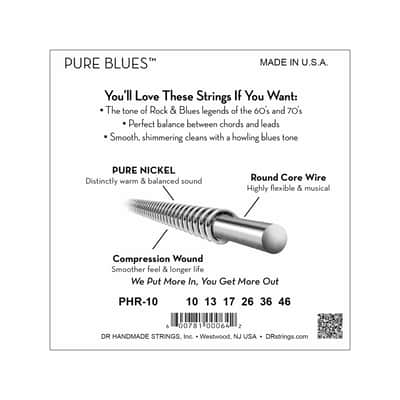 DR Strings PHR-10 Pure Blues Electric 10-46 image 2