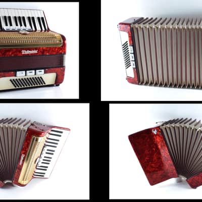 Vintage German Made TOP Piano Accordion Weltmeister 60 bass,8 sw.+Original Hard Case&Shoulder Straps image 14