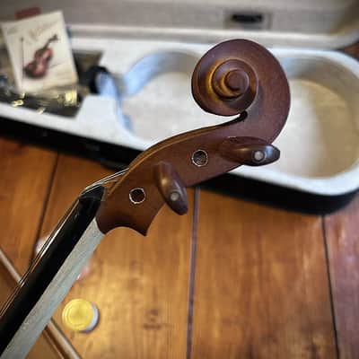 4/4 Full Size Antique Violin Outfit – Spruce & Maple Fiddle with Case, Bow, Rosin & Extras image 5