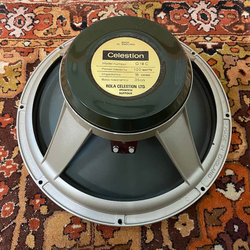 Vintage 1970s *1972* Celestion G18 G18C 100w 16ohm Greenback 18" Speaker T1728 image 1