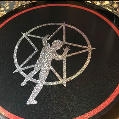 REMO 24" Neil Peart RUSH R30 Holographic Starman Bass Drum Head Collectible Holographic Confetti Prism image 2