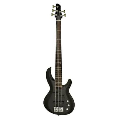 Aria IGB-STD/5-MBK IGB Standard Series Basswood Carved Top Body Maple Bolt-on Neck 5-String Electric Bass Guitar image 4