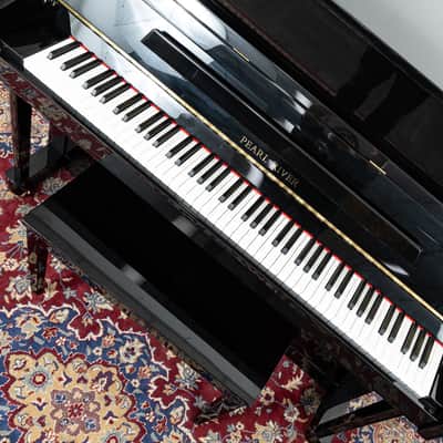 Pearl River EU118 Upright Piano | Polished Ebony | SN: 2784185 | Used image 4