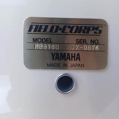 Yamaha 14x18"Field Corps Bass Drum 8Lug MB818U Piano White Wrap Japan Vintage JX image 2
