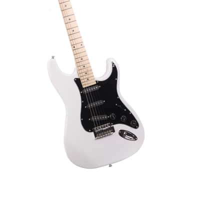 Glarry GST Electric Guitar White w/ 20W Amplifier image 3