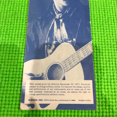 1971 Gibson  Price List image 2