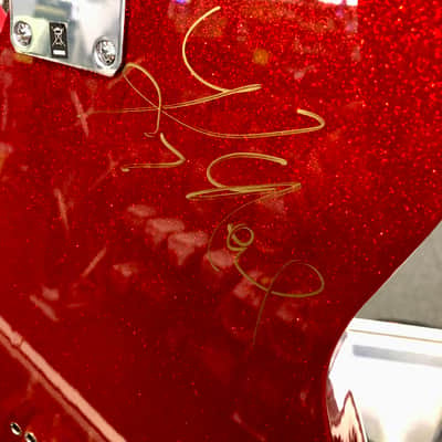 Squier Bullet Telecaster, Red Sparkle, Autographed by 2018 Blues Cruise Artists with Gig Bag - Pre Owned image 8