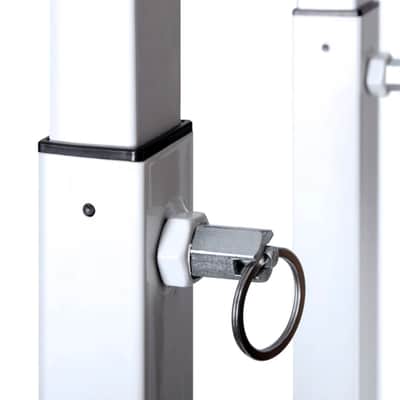 Novopro PS1XXL White Variable Height DJ Podium Stand w/ Scrims & Bag (4 Pack) image 13