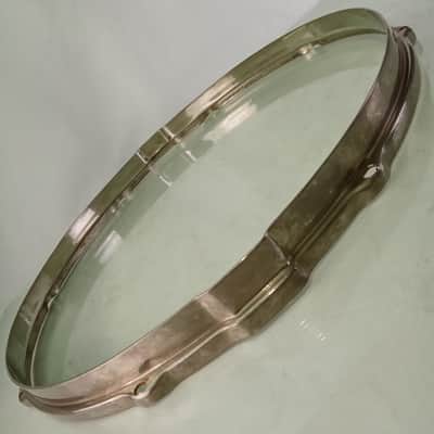 Leedy 15"NOB Stick-Chopper Nickel-Brass Snare Drum Resonant Rim/Hoop Double-Flng image 1