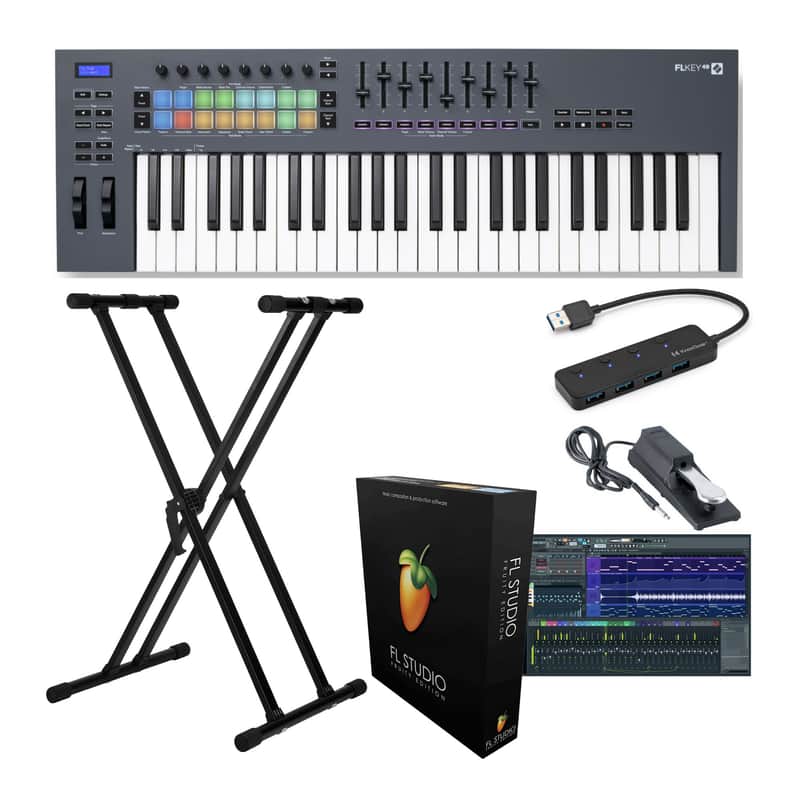 Novation FLkey 49-Key MIDI Keyboard Controller with FL Studio 20 Bundle image 1