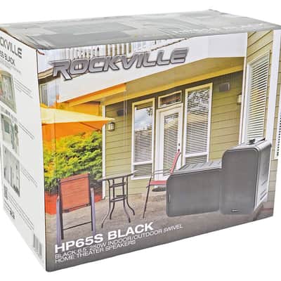 Pair Rockville HP65S Black 6.5" 250w Indoor/Outdoor Swivel Home Theater Speakers image 12