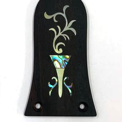 Free Shipping, Fit Epiphone Les Paul Handcrafted Macassar Ebony Truss Rod Cover, MOP & Abalone Inlay, Bruce Wei ( 147 ) image 1