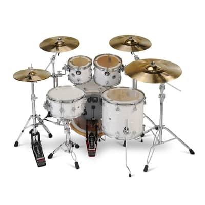 DW DWe 5pc Complete Electronic/Acoustic Drum Set w/Roland V51 White Marine image 5