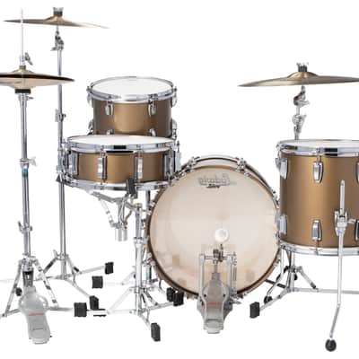 Ludwig *Pre-Order* Classic Maple Vintage Bronze Mist Lacquer Downbeat Kit 14x20_8x12_14x14 Drums Shell Pack Special Order Dealer image 3