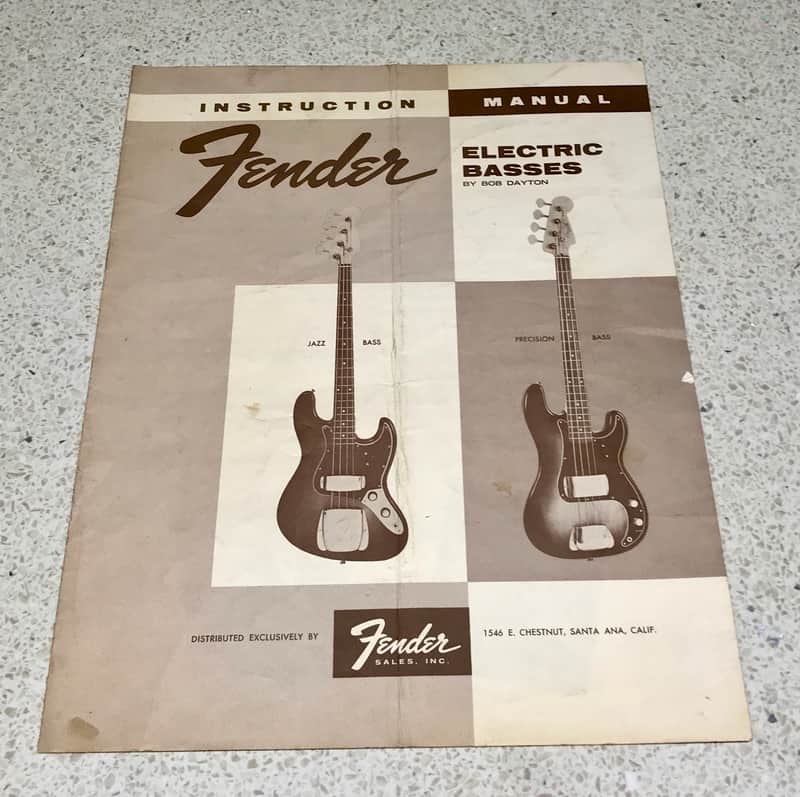 Fender Bass Instruction Manual Early 60s image 1