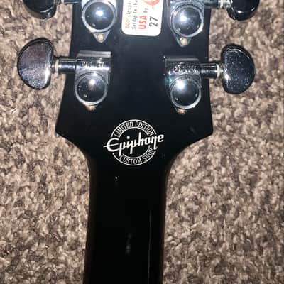 Epiphone Les Paul Custom silverburst electric guitar ohsc image 7