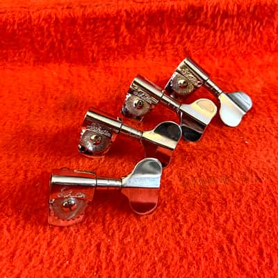 Schaller 4 In line bass guitar tuners 1970’s - Chrome original vintage fender precision Jazz image 1