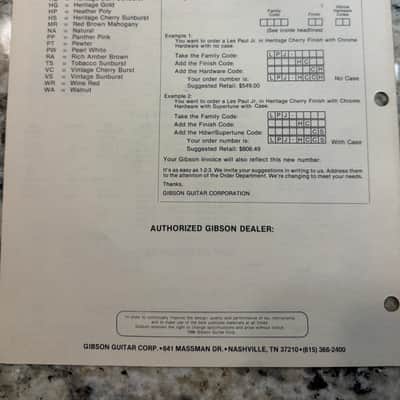 Gibson Price List - 1986 les Paul studio standard custom SG special invader explorer flying V EDS – 1275 image 7