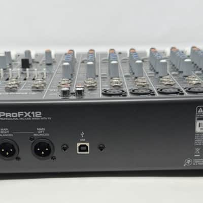 Mackie ProFX12 Mixer 12 Channel Pro Mic/LINE w/ Power Cord - Powers On - AS-IS image 5