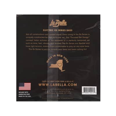 La Bella RX-N4A RX Nickel-Plated Round Wound Custom Light Short Scale Bass Strings 40-100 image 2