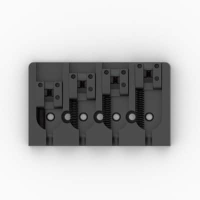 Hipshot A Style FM2 Aluminum Bass Bridge For Fender American Deluxe Bass - BLACK