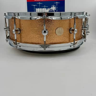 Montineri Custom Drums: 14” x 5” 10-COB Lug Copper Sparkle Snare image 1
