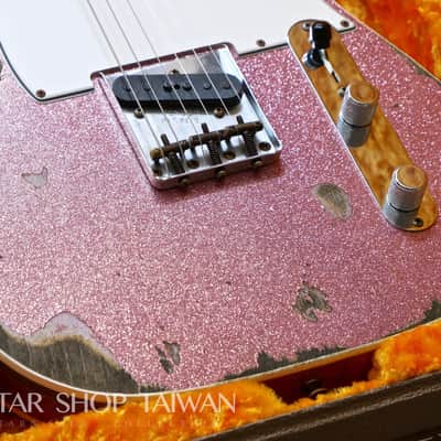 2021 Fender Custom Shop 1960 Telecaster Heavy Relic-Champagne Sparkle. image 4