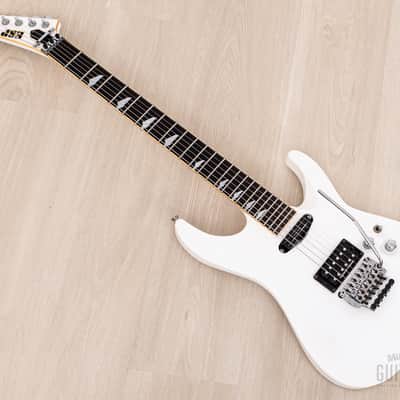 1989 ESP Custom Shop Horizon Custom Vintage Neck Through Guitar White, Near-Mint w/ Floyd Rose, Seymour Duncan image 12