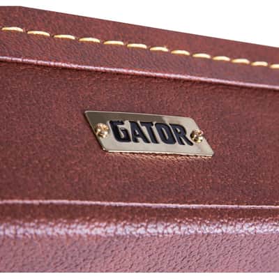 Gator GW-LP-BROWN Gibson Les Paul Guitar Deluxe Wood Case Brown image 3