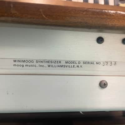 Mid 70s Vintage Moog Minimoog Model D • Early Serial #5233 • Original Walnut • Kenton Pro Solo Mk3 image 15