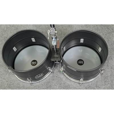 Immagine Used Meinl Marathon Steel Timbales 14 & 15 Deep Black Powder Coated - Very Good - 5