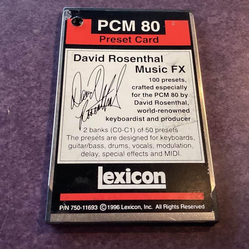 Lexicon PCM80 David Rosenthal Music FX Card image 1