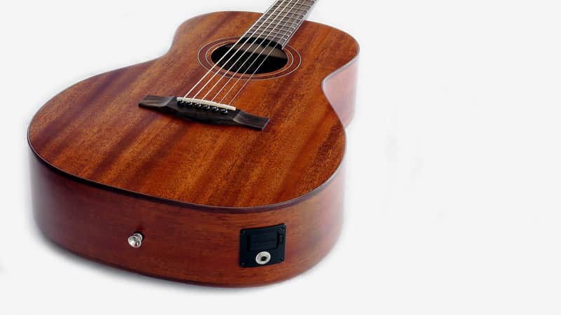 Teton STP103ENT 103 Series Parlor Body Shape African Solid Mahogany Top Mahogany Neck 6-String Acoustic-Electric Guitar image 1