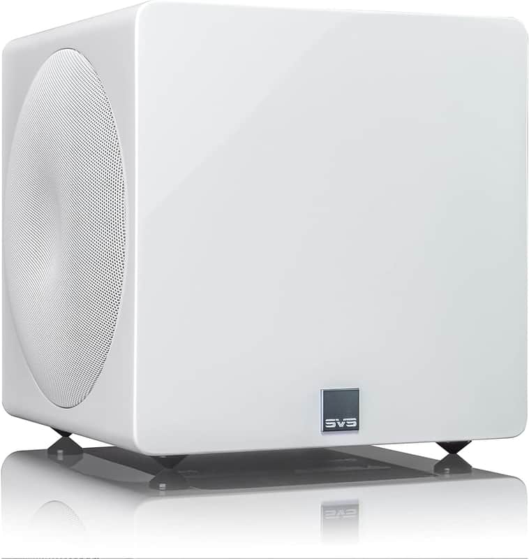 SVS 3000 Micro Subwoofer (Piano Gloss White) | Active Dual 8-in Drivers, 800 Watt RMS, Sealed Cabinet image 1