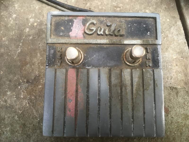 Guild Reverb Tremolo foot switch 1950’s - aluminum silver image 1
